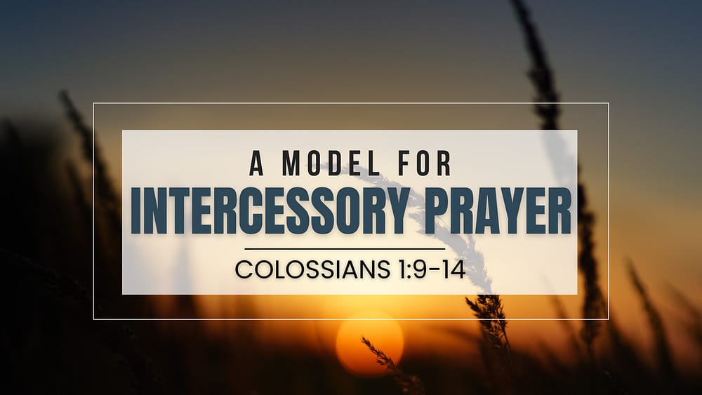 A Model for Intercessory Prayer Image